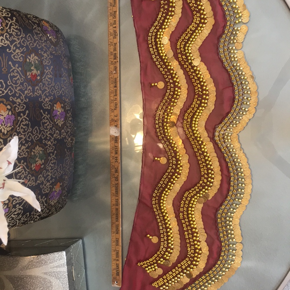 Turkish silk gold coin belt